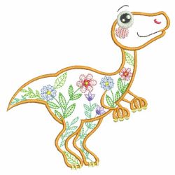 Floral Dinosaurs 07(Md) machine embroidery designs