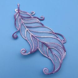Organza Feathers 03 machine embroidery designs