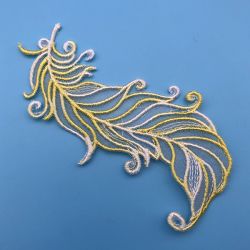 Organza Feathers 07 machine embroidery designs