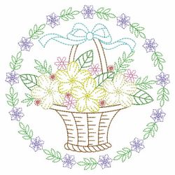 Vintage Floral Baskets(Md) machine embroidery designs