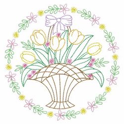 Vintage Floral Baskets 03(Sm) machine embroidery designs