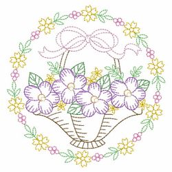 Vintage Floral Baskets 04(Sm) machine embroidery designs