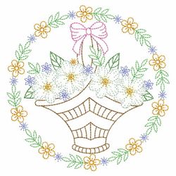 Vintage Floral Baskets 05(Sm) machine embroidery designs