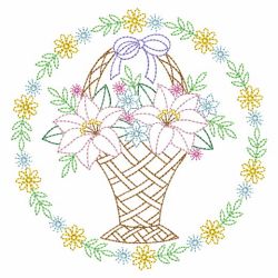 Vintage Floral Baskets 06(Sm) machine embroidery designs