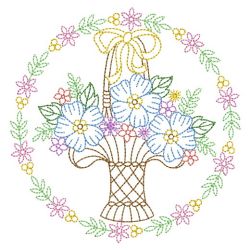 Vintage Floral Baskets 08(Sm) machine embroidery designs