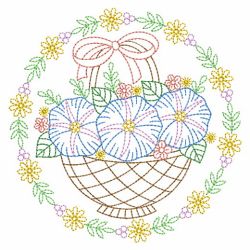 Vintage Floral Baskets 10(Sm) machine embroidery designs