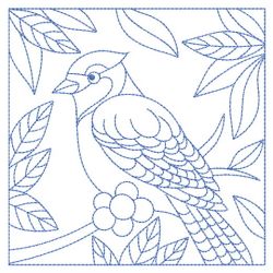 Redwork Birds Quilt 02(Sm)