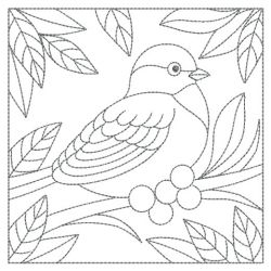 Redwork Birds Quilt 04(Md) machine embroidery designs