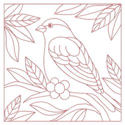 Redwork Birds Quilt 05(Md) machine embroidery designs