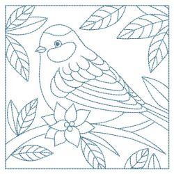 Redwork Birds Quilt 06(Md)