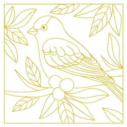 Redwork Birds Quilt 07(Sm)