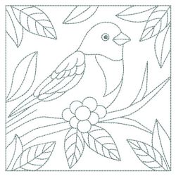 Redwork Birds Quilt 08(Sm)