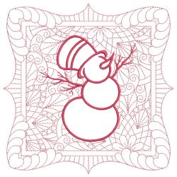 Trapunto Applique Christmas Quilt 09(Sm)