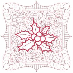 Trapunto Applique Christmas Quilt 11(Sm) machine embroidery designs