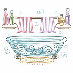 Vintage Bathtub 02(Sm) machine embroidery designs