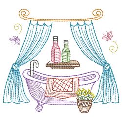 Vintage Bathtub 06(Md) machine embroidery designs