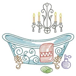 Vintage Bathtub 08(Sm) machine embroidery designs