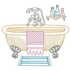 Vintage Bathtub 09(Sm) machine embroidery designs