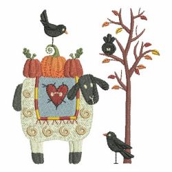 Folk Art Crow 06 machine embroidery designs