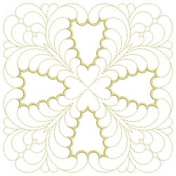 Trapunto Applique Feather Quilt 04(Sm) machine embroidery designs