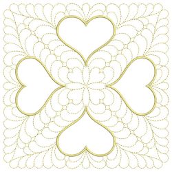 Trapunto Applique Feather Quilt 06(Lg)