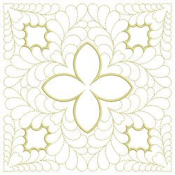 Trapunto Applique Feather Quilt 07(Lg)
