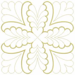 Trapunto Applique Feather Quilt 11(Lg)