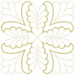 Trapunto Applique Feather Quilt 11(Md) machine embroidery designs