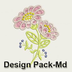 Elegant Flowers machine embroidery designs