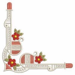Heirloom Flower Corner 12(Sm) machine embroidery designs