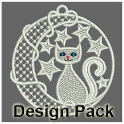  FSL Cats and Moon machine embroidery designs