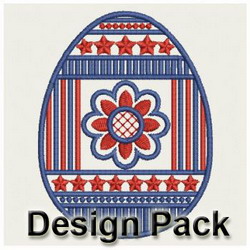 Patriotic Easter Eggs machine embroidery designs