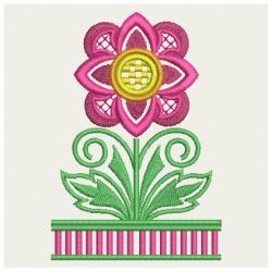 Fancy Jacobean Flowers 02 machine embroidery designs