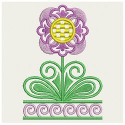 Fancy Jacobean Flowers 04 machine embroidery designs