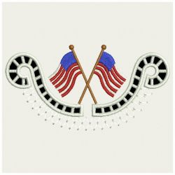 Patriotic Cutworks 02(Sm) machine embroidery designs