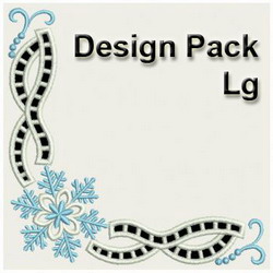 Snowflake Corner Cutwork(Lg) machine embroidery designs