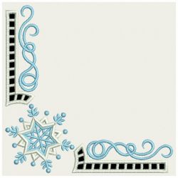 Snowflake Corner Cutwork 01(Sm) machine embroidery designs