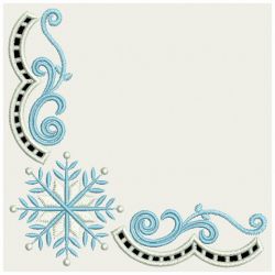 Snowflake Corner Cutwork 02(Sm) machine embroidery designs
