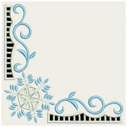 Snowflake Corner Cutwork 03(Sm)