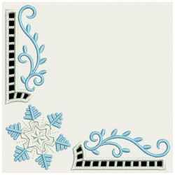 Snowflake Corner Cutwork 04(Sm)