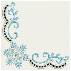Snowflake Corner Cutwork 05(Md) machine embroidery designs