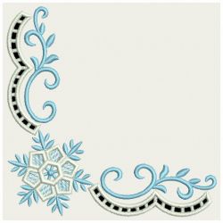 Snowflake Corner Cutwork 05(Sm) machine embroidery designs