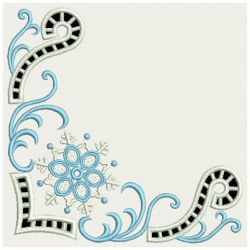Snowflake Corner Cutwork 08(Lg) machine embroidery designs