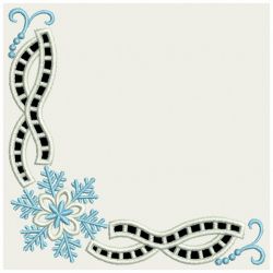 Snowflake Corner Cutwork 09(Lg) machine embroidery designs