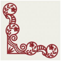 Fancy Redwork Corners 01(Sm) machine embroidery designs