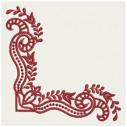 Fancy Redwork Corners 02(Sm) machine embroidery designs