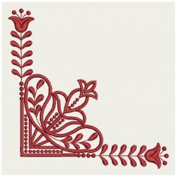 Fancy Redwork Corners 04(Sm) machine embroidery designs