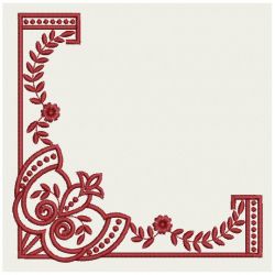 Fancy Redwork Corners 05(Sm) machine embroidery designs