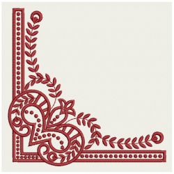 Fancy Redwork Corners 06(Lg) machine embroidery designs