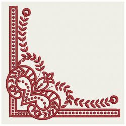 Fancy Redwork Corners 06(Sm) machine embroidery designs